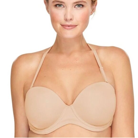 Wacoal Red Carpet Convertible Strapless Full Figure Underwire Bra 32DDD BLACK - Picture 6 of 11